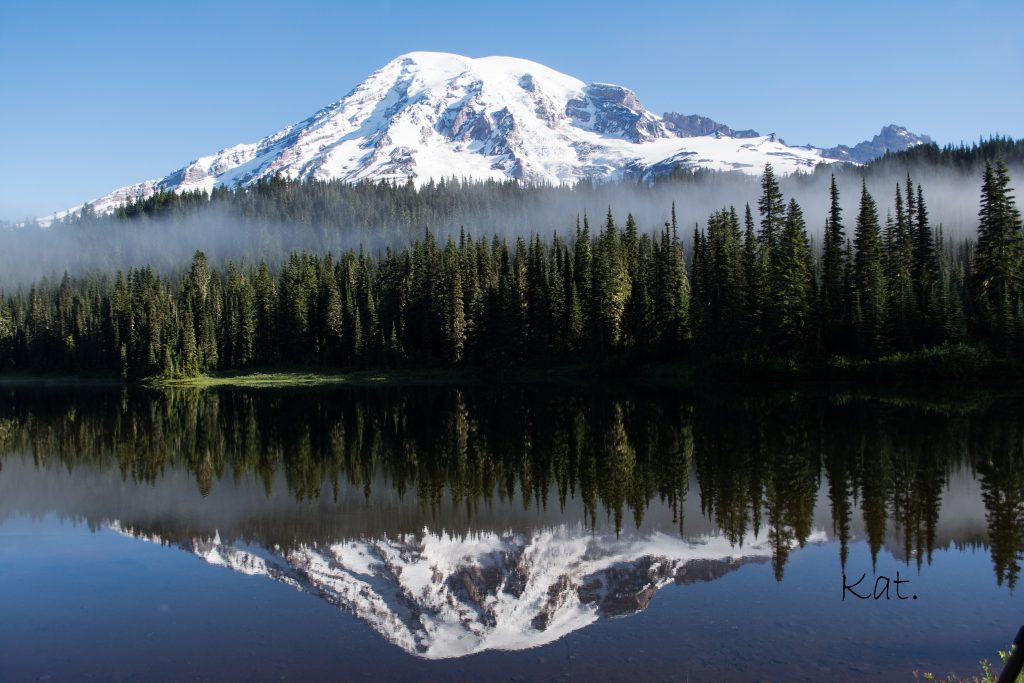 Mt. Rainier in Reflection Lake... 5 minutes after Reflection Lake in the Mist was shot!